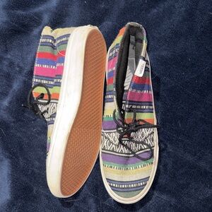 Vans Multicolor Striped Canvas Lace-Up Sneakers